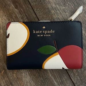 Kate Spade Honeycrisp Apple Medium Compartment Bifold Wallet